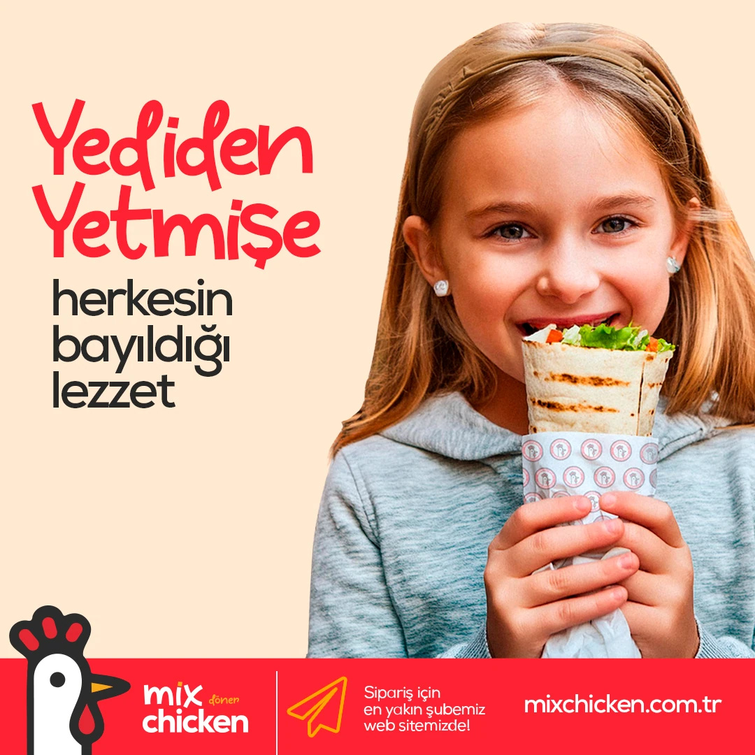 “Yediden yetmişe herkesin bayıldığı lezzet” başlıklı, dürüm yiyen çocuk gönderisi