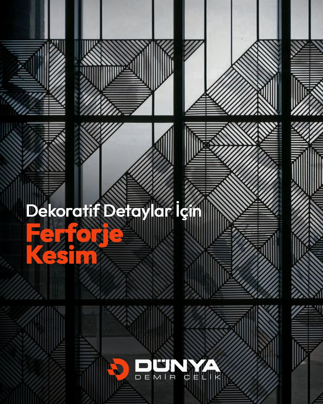 Geometrik ferforje paneller üzerinde “Dekoratif detaylar için ferforje kesim” gönderisi