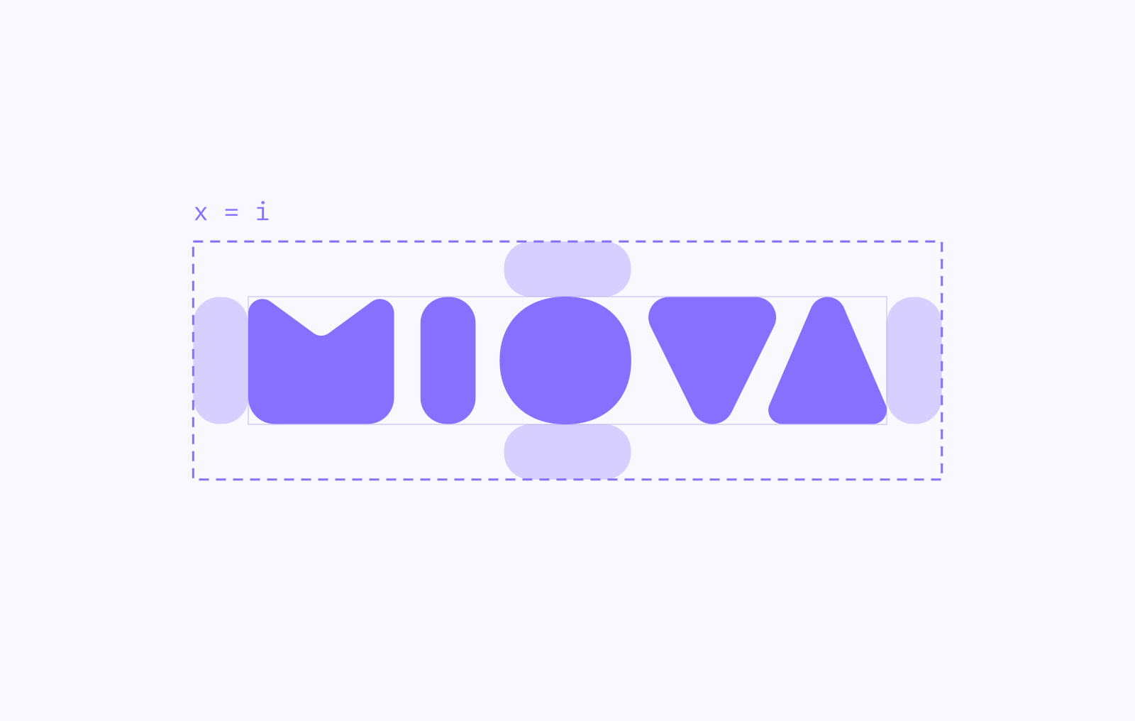 Clear space of one "i" around the logo