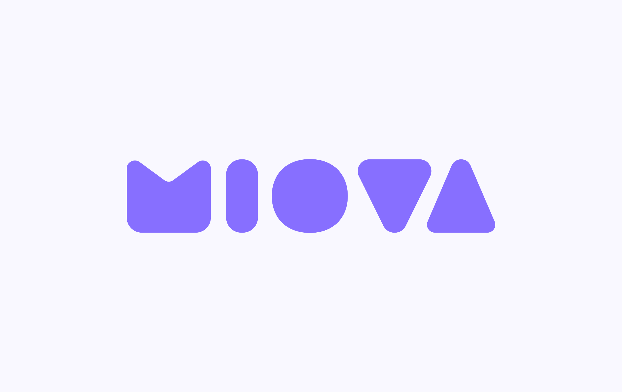 Miova logotype preview, purple